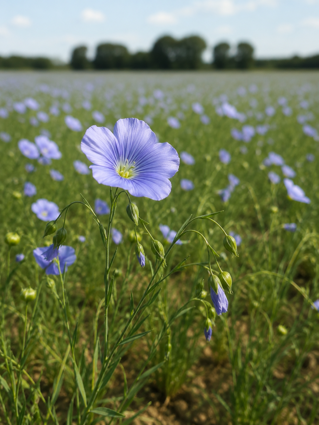 Leinblüte – die blaue Blüte der Leinpflanze